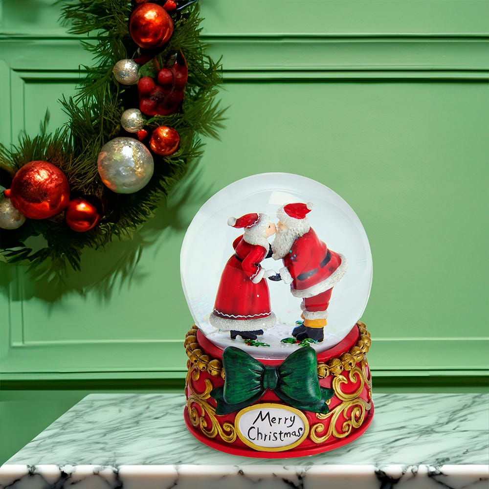Kurt Adler 100MM Mr. & Mrs. Claus Musical Snowglobe